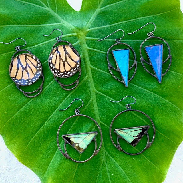 Silk Butterfly, Blue Butterflies 8, Natalia Wings, You create your own set!  Butterfly Jewelry, Wing Jewelry